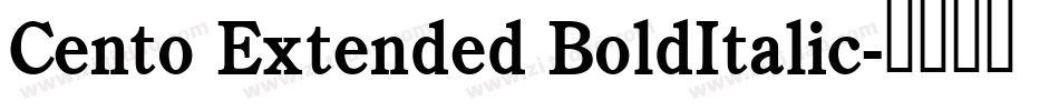 Cento Extended BoldItalic字体转换